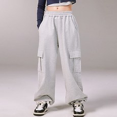 pinkb 女童口袋工裝褲