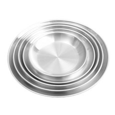 304 스텐플레이트 원형 접시 5종 세트, 1개