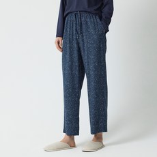 JAJU 여성용 레이온 도트 10부 파자마 팬츠