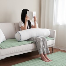 보웰 자연을 담은 뱀부 시어서커 여름 쿨바디필로우 커버, 내츄럴화이트