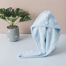 지엔 극세사 드라이 헤어타올 63 x 23 cm, 블루, 1개