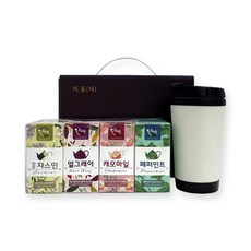 DAYE 茶禮 精選茶包組+保溫瓶 隨機出貨, 茉莉花茶+伯爵紅茶+洋甘菊茶+薄荷茶+保溫杯, 1組