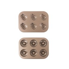 Ochaus 居家烘焙 兔子模具 + 甜甜圈模具 套裝, 1套