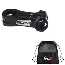 LUNJE 風格自行車把立 31.8 x 90 毫米 + 獨家袋套組 CYYP-76PU, 黑色（莖）, 1套