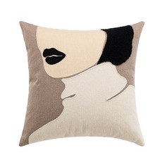 JCP 北歐風象牙白質感抱枕套