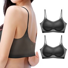 AnotherD 透氣舒適Air Skin無痕細肩帶Bra Top 2件組