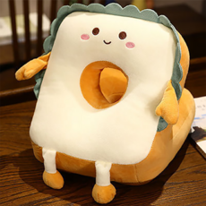 松丁 舒適書桌枕 微笑吐司, 橘色