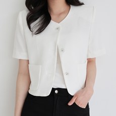 모이르벨라 여성용 셀린 반팔 트위드 자켓 O24SS2-A0392