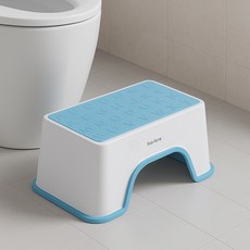 바브레 논슬립 1단 디딤대, 블루, 1개