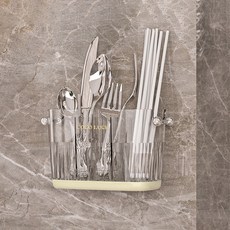 Monde Spot 3格隔板透明廚房餐具筒 ONE SIZE YY57222, 綠色, 1個