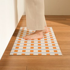 Haru Gonggan Happiness廚房珪藻土腳踏墊, 橘色