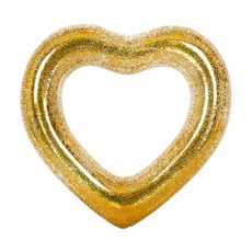 SUNNYWATER 中型愛心游泳圈 (透明金蔥) 85cm, 中型愛心游泳圈(透明金蔥)85, 1個