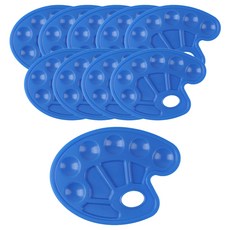 Eumes 美術水彩調色盤 藍色, 10格, 10個