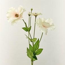베누디 조화 버터플라이 꽃 가지, 화이트피치, 1개