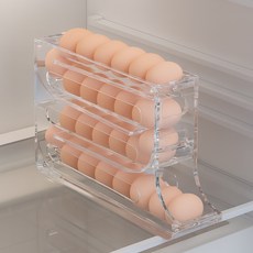 바른리빙 스르륵 자동 계란보관함, 투명, 1개