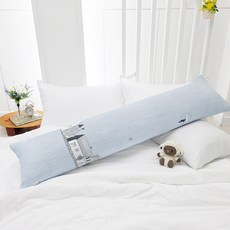 BED&DECO 西西里涼感身體抱枕套, 藍色