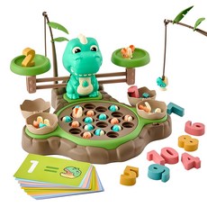 AttiRabbit 恐龍數字遊戲釣魚玩具套組, 1組, 多色