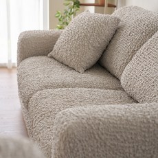 베베데코 스판 분리형 올핏 쇼파커버, 아몬드체크, 1개