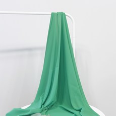 나비손길 두툼한 컬러 인터록 마감 쉬폰 원단, 57썸머그린, 1개