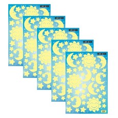 환타스틱스 야광별 스티커 NS-17 5p, 미소 해달별