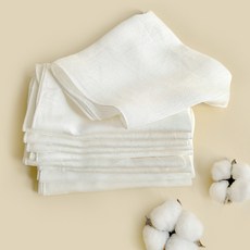 ikii 新生兒用 嬰兒純棉手帕 10入