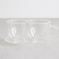 Luceruna 茶杯 215ml + 茶托套組, 2套, 單一顏色