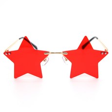 LivingDA 奢華星星眼鏡, 1個, 紅色