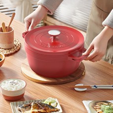 HONDONI 日式琺瑯鑄鐵鍋 K1-RD 3.5L, 1個, 24cm, 古典紅