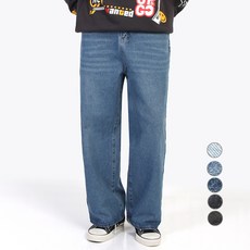 마인플로우 남성용 베이직 데님 와이드 청바지 BJ292