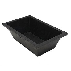 迷你橡膠長方形栽培盆, 黑色的, 1個