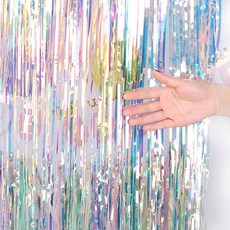 마켓에이 홀로그램 영롱 파티커튼 1 x 1 m, 블루, 2개