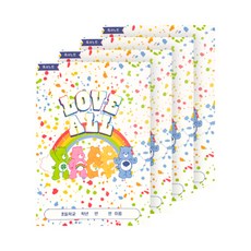 lucalab Care Bears 國小生用閱讀筆記本 4入組, 1套, 彩繪