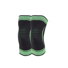 나야스타일 홈트레이닝 헬스 무릎 보호대 2p 세트 그린 YGYP-236-1, 1세트