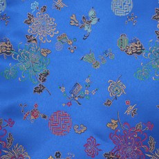 七色緞韓服布料拼布, 藍色