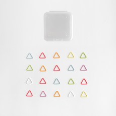 Yarna 三角記號圈 20入 + 塑膠盒組合, 隨機出貨(三角記號圈), 1套