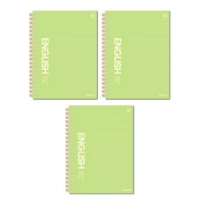 theopenhouse Campus Plus 亮面壓紋英文筆記本 B5 23-7362, GREEN, 3個