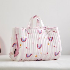 모던하우스 마미허그 소프트워싱 낮잠패드 + 베개커버 세트 레인보우스타, 아이보리핑크