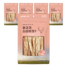 네츄럴랩 강아지 건강한육포 스테이크, 70g, 5개, 닭고기