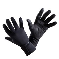 BTWIN 500 成人自行車手套, 黑色的