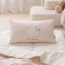 쉬즈홈 DTP 마이크로 베개커버, 레빗츄 핑크