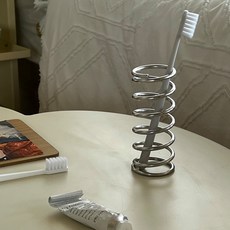 Mondspot 浴室不鏽鋼擺件牙刷牙膏架 大型 RB20640, 銀色, 1個