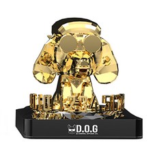 D.O.G 水晶 2 in 1 停車號碼牌 貴賓犬, 1個, 金屬金色