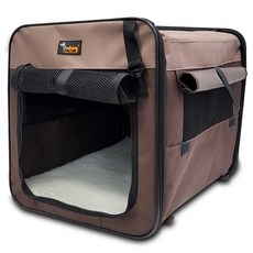 네츄럴프로 반려동물 폴딩 클래식 소프트켄넬, 브라운, 1개