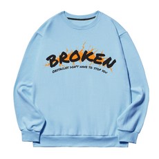 언탭트 남성용 빅사이즈 BROKEN 맨투맨 티셔츠