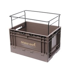 스노우아울 유틸리티 캠핑 폴딩박스 + 메탈 랙, 초코, 1개