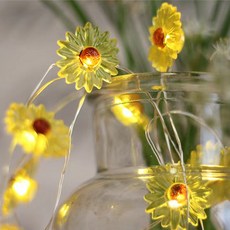 Quardi LED室內裝飾USB燈串 20燈 2m, 向日葵黃