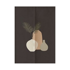 A-hope 粉米色調感性印花隔間門簾 雙開式, 款式 13