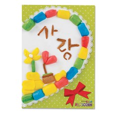 PLAYCORN 4人用愛心卡片製作套組, 混合顏色, 1個