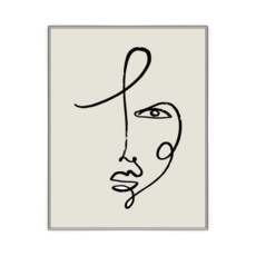 올앤아트 추상화 일러스트 그림 인테리어 액자 AIP81, 실버