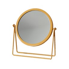 몽오브 홈 리빙 심플 원형 스탠드 탁상거울 B, 골드